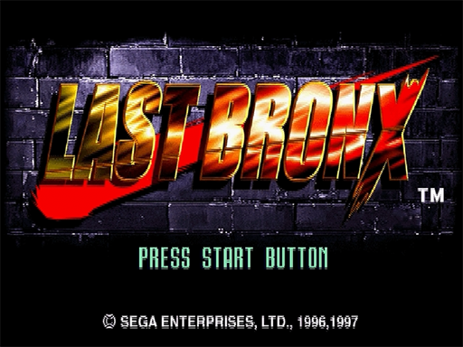 Last Bronx title screen for Sega Saturn